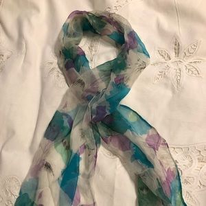 Sheer neck scarf